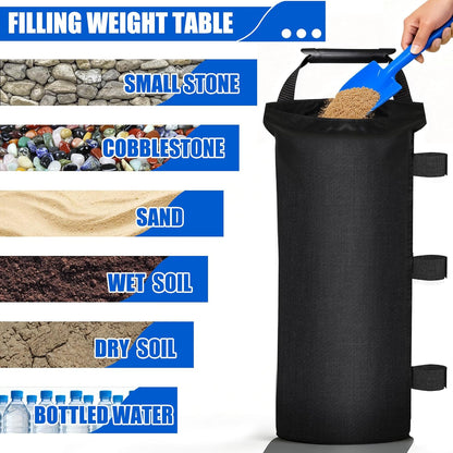 112 LBS Canopy Weights Sand Bags for Weight Windproof Pop up Canopy Tent (No Sand)-4 Pack