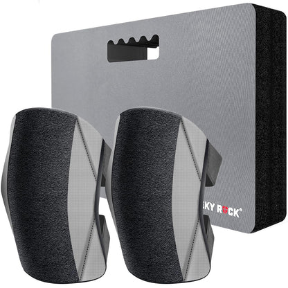 Garden Knee Pads for Men and Women, Lightweight Waterproof KneePads for Gardening, Anti Slip Leather Foam Padding Kneeling Pads for Flooring and Carpet Cleaning, House work, Gardening Maintain, Knee Protector,Gray