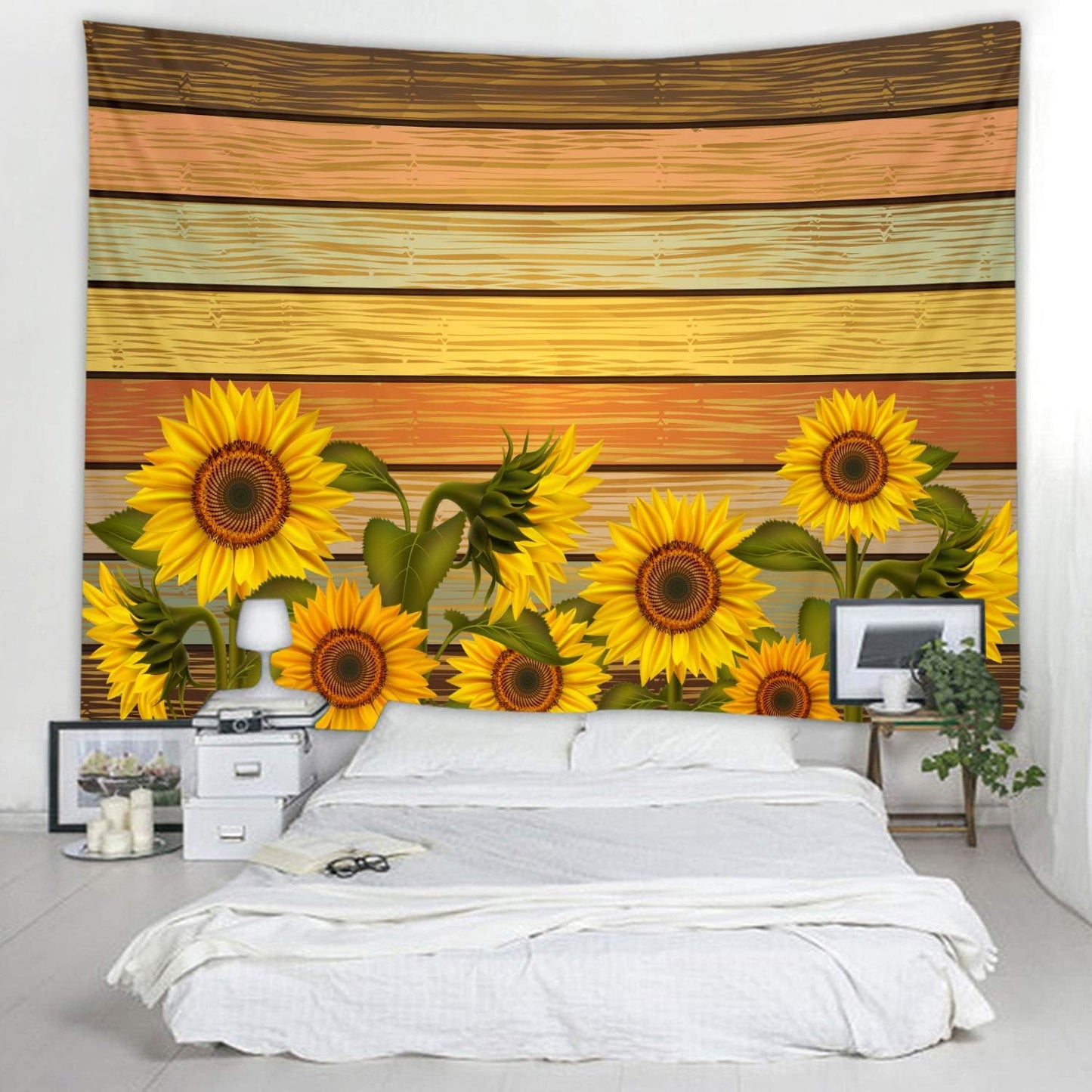LYFANS Wooden Bridge Water Printing Fabric Tapestry Decorative Wall Art Tablecloth Bed Cover Picnic Carpet Beach Towel Bedroom Dormitory Living Room Multi functional Tapestry 79 x 59 inches