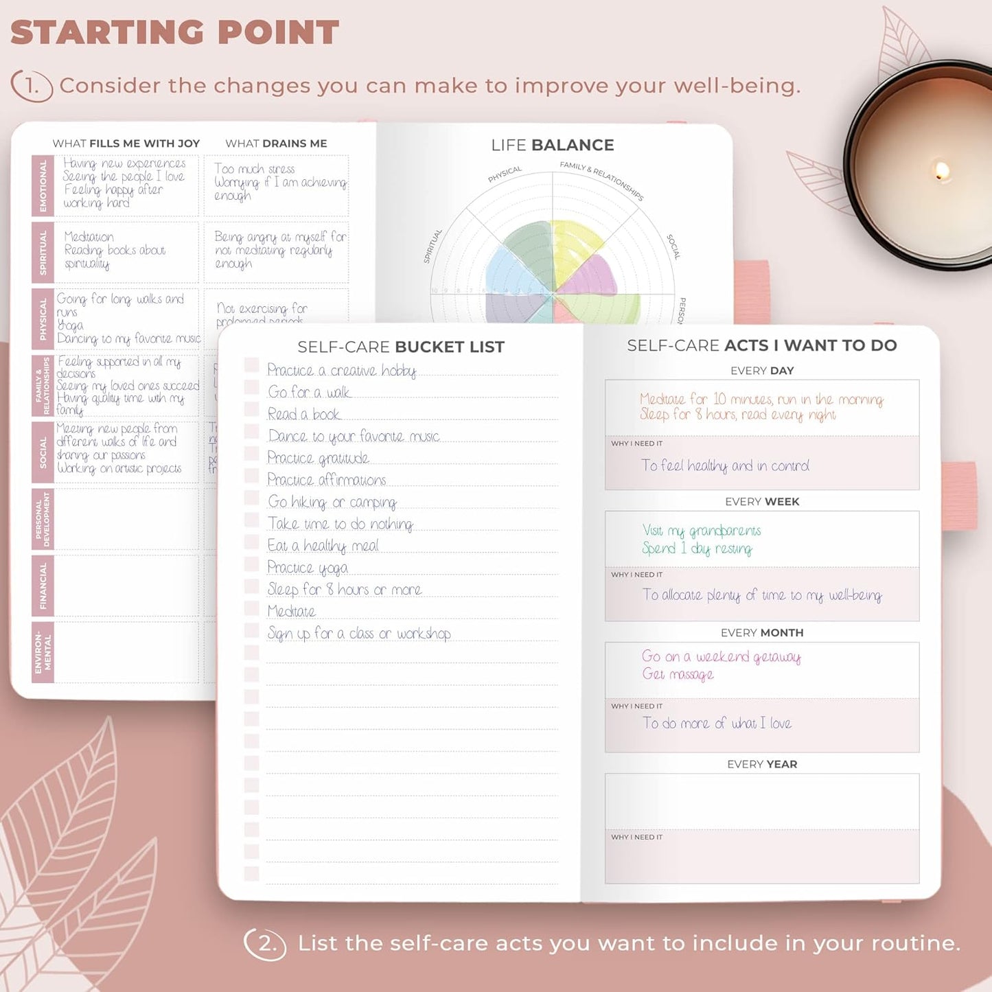 Clever Fox Self-Care Journal – Daily Reflection Notebook – Mental Health & Personal Development Planner, Meditation & Mood Log, A5 (Turquoise)
