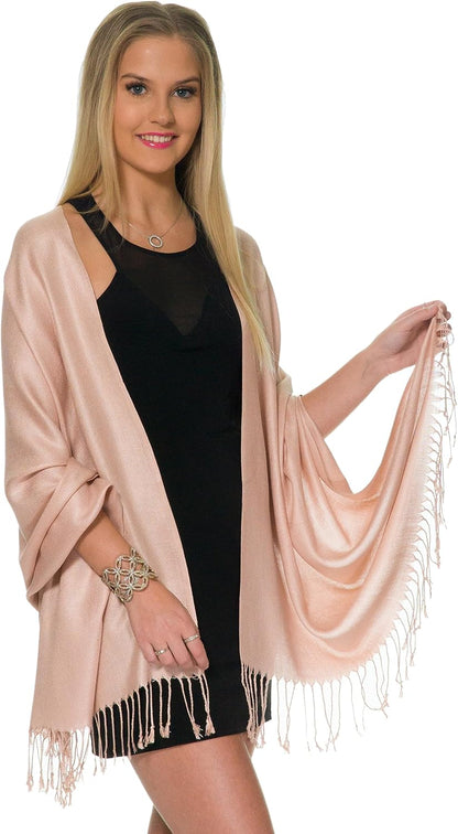 Pashmina Shawls and Wraps for Evening Dresses, Large Soft Pashminas Wedding Shawl
