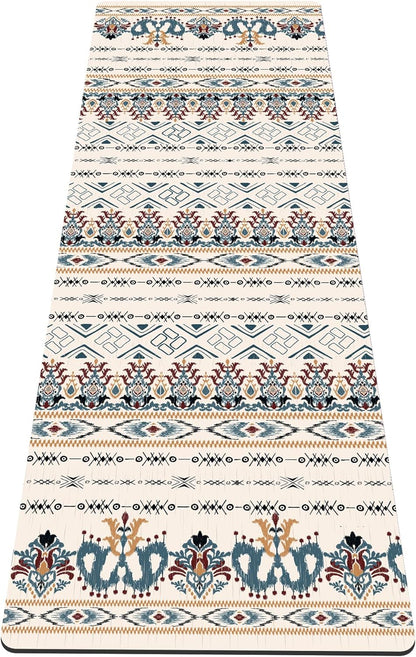nuveti Yoga Mat Print Extra Thick TPE Non Slip Fitness Exercise Mat with Carrying Bag,72"x24" Extra Thick 6MM Exercise & Workout Mat for Yoga, Pilates Fitness and Floor Exercises - Colors A
