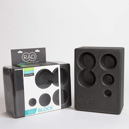 RAD Block – Multi-Use EVA Foam Yoga Block with Storage for Massage Balls for Myofascial Release -Travel-Friendly Pilates & Exercise Prop for Elevation & Support