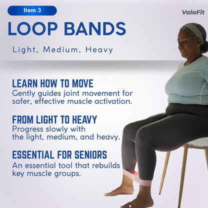 [All-in-One Kit] Chair Yoga for Seniors Over 60: 71 Seated Exercises with Video + 4 Resistance Bands | Large Print Cards for Mobility, Balance, Strength & Weight Loss | Gift for Mom & Dad