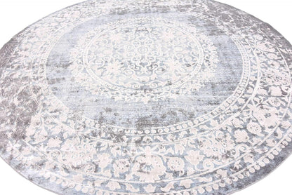 Unique Loom New Classical Collection Area Rug - Olwen (4'Round, Purple/ Gray)