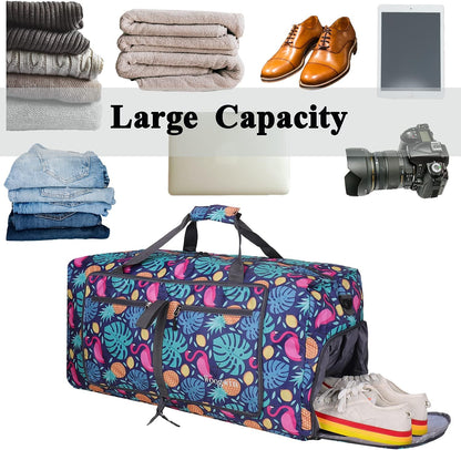 Woogwin Travel Duffel Bag Large Foldable Waterproof Overnight Bag for Beach Swim Bags Pool Sports Gym