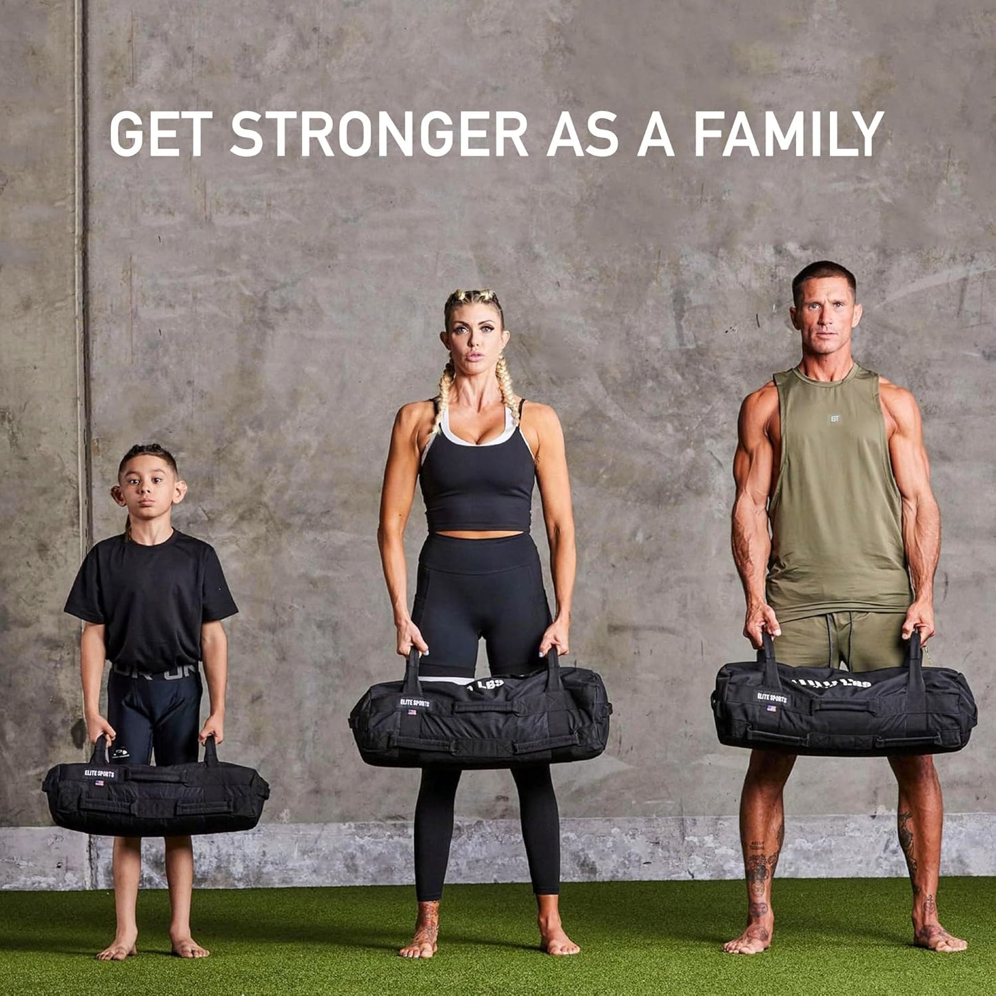 Elite Sports Workout Sandbag for Versatile, Intensive Core Muscles Fitness, Strength Training with Strategic Handle Placement (Unfilled)