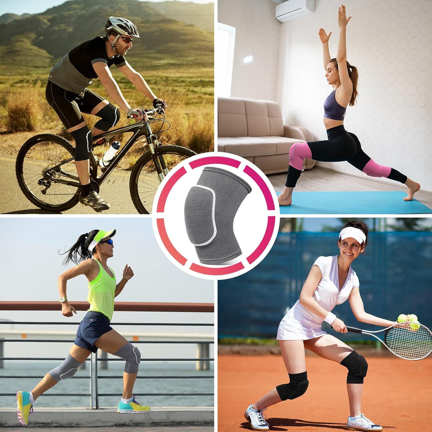 Volleyball Knee Pads,Knee Pads for Women,Men,Kids,Girls,Knee Brace for Basketball Volleyball Football Dance Yoga Tennis Running Cycling Workout Climbing (Black, Small)