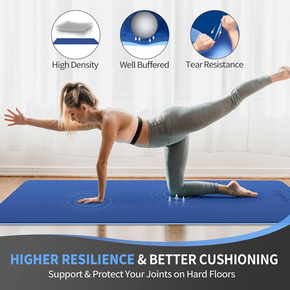 CAMBIVO Extra Wide Yoga Mat for Women and Men (72"/84"x 32"x 1/4") TPE Workout Mat, Non-slip Large Exercise Fitness Mat for Yoga, Pilates, Workout