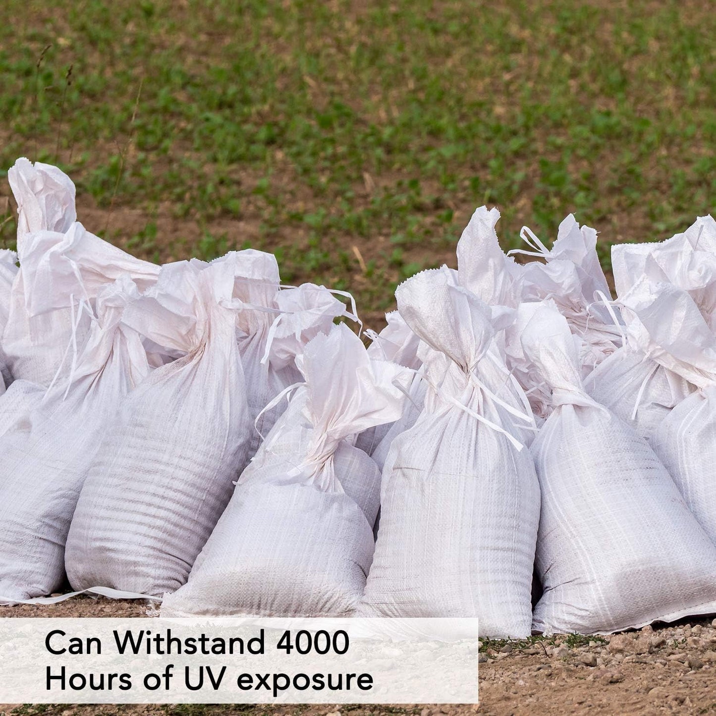 AK TRADING CO. 14" x 26" Poly Sandbags W/UV Protection & Built-in Ties - Flood Water Barrier - Tent Sandbags - Orange