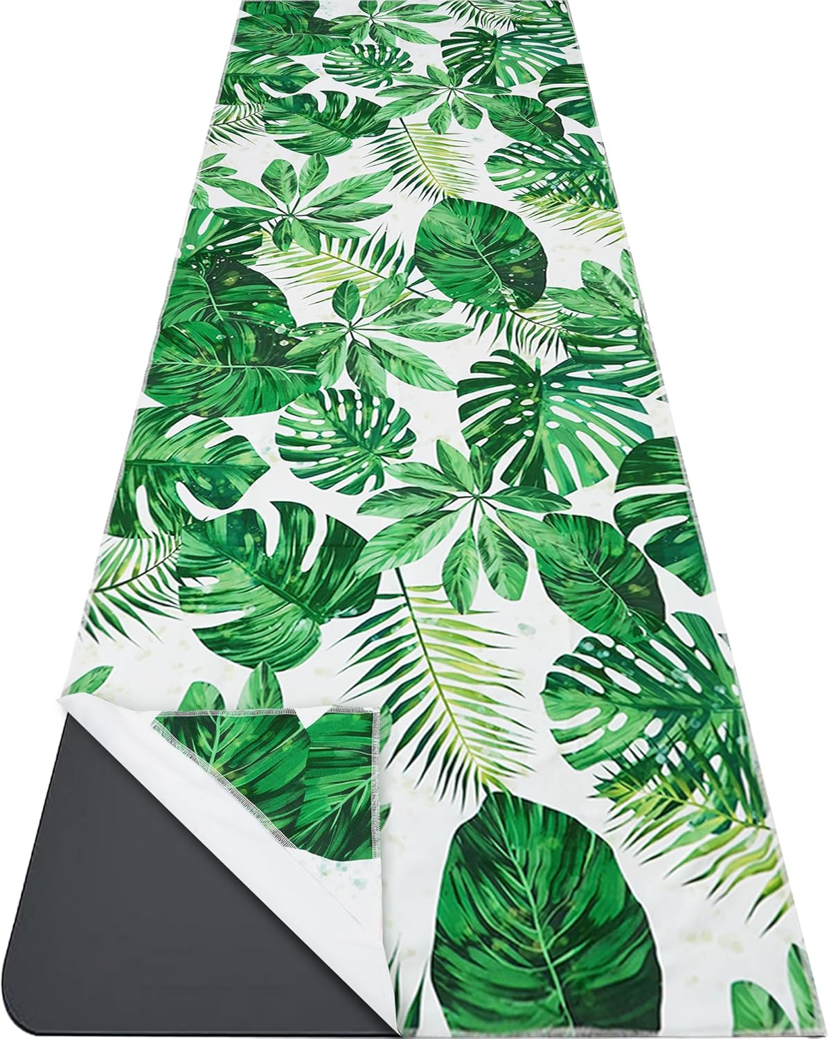 Yoga Mat Towel with Corner Pockets - Microfiber Yoga Towels for Hot Yoga Non Slip Moisture Wicking Sweat Absorbent, Tree of Life Yoga Towel Easy for Travel, Use in Hot Yoga,Bikram,Pilates and Fitness