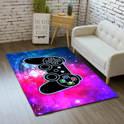 Game Controller Rugs for Bedroom Boys Living Room Gamer Gamepad Red Carpets Floor Mat Player Indoor Mats Gaming Art Design Home Decor Crystal Doormat Yoga Mats 3'x5'