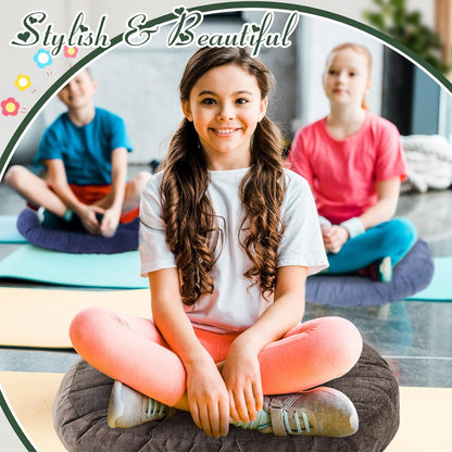 Jerify Floor Pillow Cushions Large Round Square Large Meditation Floor Pillow for Classroom Adult Meditation Picnic Party Seating Learning Daycare School(Square,Mixed Colors,4 Pcs)