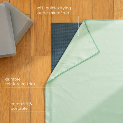 S&T INC. Yoga Mat Towel, Quick Dry Towel, Soft and Absorbent for Gym, Pilates, and Hot Yoga Mat, 1 Pack, 26.5 inches x 72 inches, Microfiber, Blue