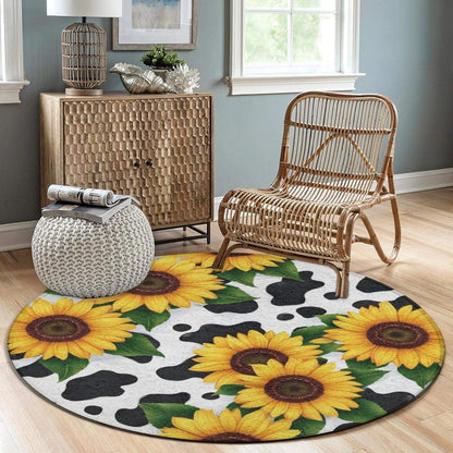 Room Sofa Yoga Soft Round Carpet, Home Decor Non Slip Kitchen Office Circle Rug, Machine Washable Modern Round Area Rug Beach Turtles, 60inch