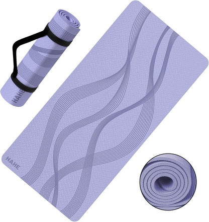 Yoga Mat High Density Exercise Mat, 76"x32"x0.27"Thick Wide & Large Yoga Mat for Women Men, Professional POE Workout Mat for Yoga, Pilates, Fitness & Stretching