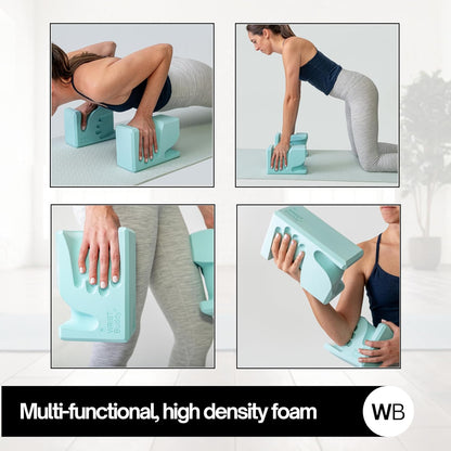 WRISTBuddy® Yoga Blocks 2-Pack (Left + Right) — Ergonomic, Hand-Shaped EVA Blocks for Wrist Relief & Better Grip | Doctor-Designed Support for Yoga, Pilates, Handstands, Push-Ups & Rehab