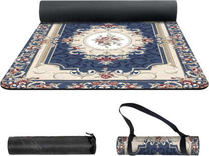 nuveti Yoga Mat Print Extra Thick TPE Non Slip Fitness Exercise Mat with Carrying Bag,72"x24" Extra Thick 6MM Exercise & Workout Mat for Yoga, Pilates Fitness and Floor Exercises - Colors A