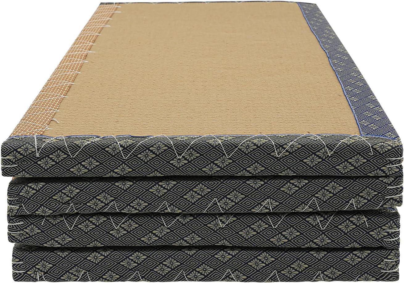 Traditional Tatami Mattress,40"x78" Collapsible Floor Meditation Mat,Natural Coconut Fiber Sleeping Futon for Beds Meditation Spaces Yoga Meditation Rooms