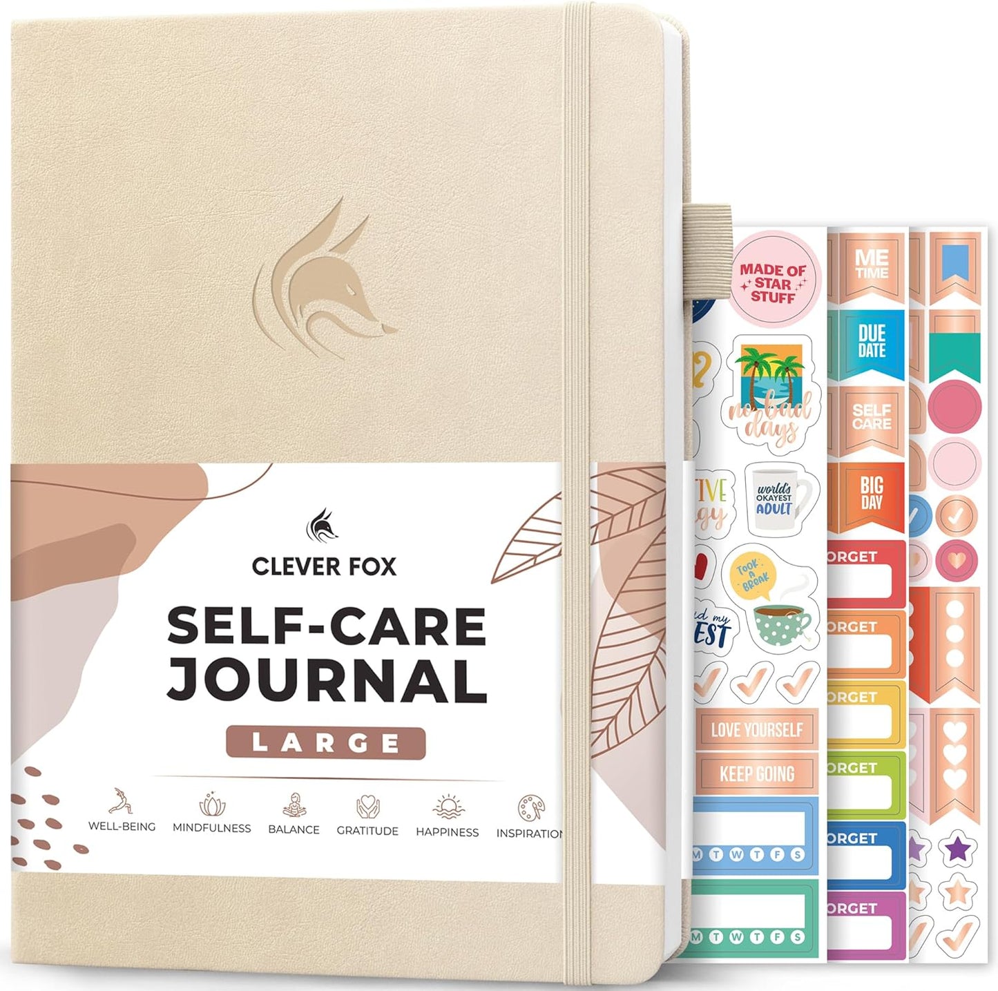Clever Fox Self-Care Journal – Daily Reflection Notebook – Mental Health & Personal Development Planner, Meditation & Mood Log, A5 (Turquoise)