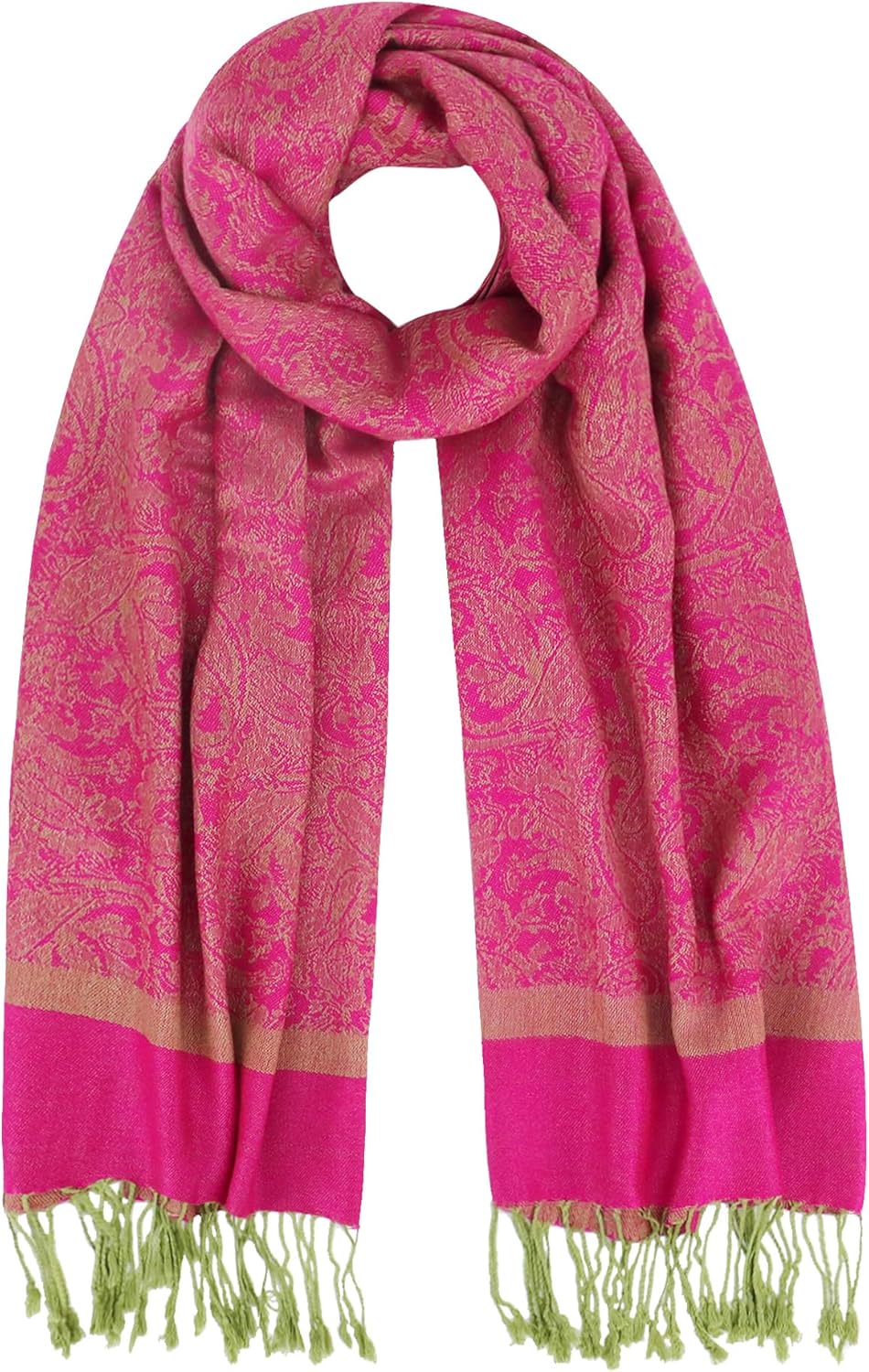 vimate Silky Paisley Pashmina Shawl Scarf-Women's Soft Double-side Jacquard Pashminas Wrap for Evening Dress Travel Shawl
