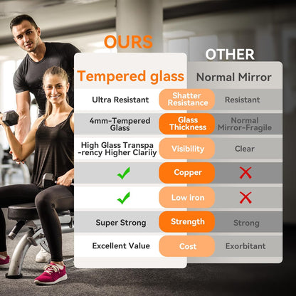 Hasipu Home Gym Mirror with Light 360° Swivel on Wheels, 79" x 32" Extra Large Full Length Rolling LED Mirror for Yoga Studio, Bedroom, Dancing Studio, White