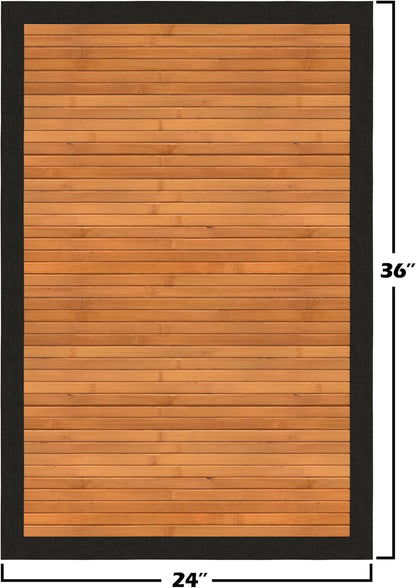 Red Lantern Bamboo Rug - Little Leaf - 4' x 6'