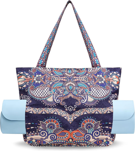 Yoga Mat Bag Yoga Bags and Carriers Fits All Your Stuff Yoga Tote Bag with Zipper Pocket Yoga Mat Carrier Pilates Bag Take in Out Mat Easily