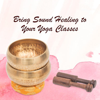 Tibetan Singing Bowl Set - Authentic Cuencos Tibetanos for Sound Healing, Meditation & Chakra Balancing - Includes Cushion, Mallet-Unique Spiritual Gifts for Women and Men (7 Chakra Hand Hammered Set)