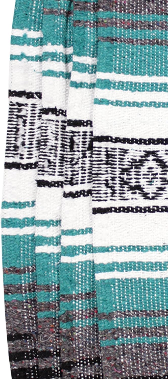 Canyon Creek Authentic Mexican Yoga Falsa Blanket (Teal)