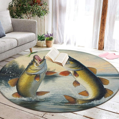 Room Sofa Yoga Soft Round Carpet, Home Decor Non Slip Kitchen Office Circle Rug, Machine Washable Modern Round Area Rug Beach Turtles, 60inch