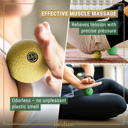HELDSON® EPP Fascia Massage Balls Set [6cm & 8cm] – Trigger Point Massage Ball for Back, Feet & Neck – Deep Tissue Muscle Release & Myofascial Therapy – Lightweight & Firm