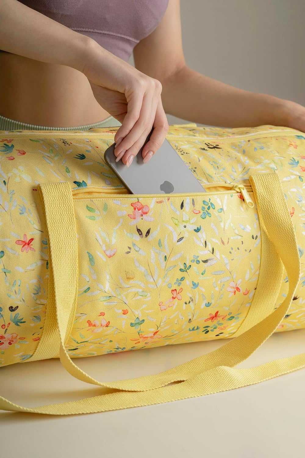 Maison d' Hermine Yoga Mat bag, Cylindrical bag for Woman&Men, yoga mat Bag &Adjustable shoulder straps Yoga Mat Carrier Bag with Drawstring Water Bottle Pocket and zipper pocket Easter Gifts