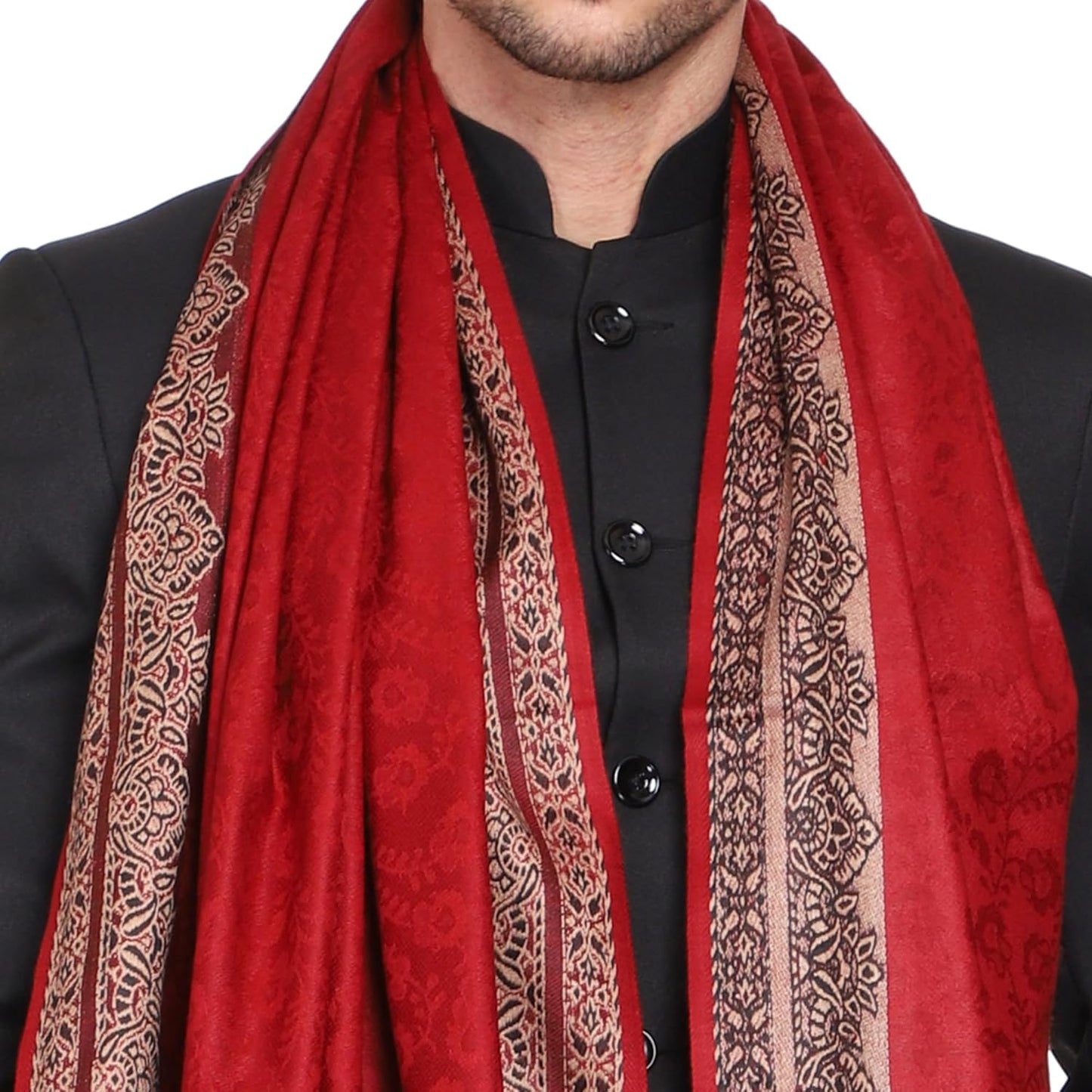 Weavers Villa Men's Woven Acro Wool Gents Shawls, Muffler, Stoles for Men