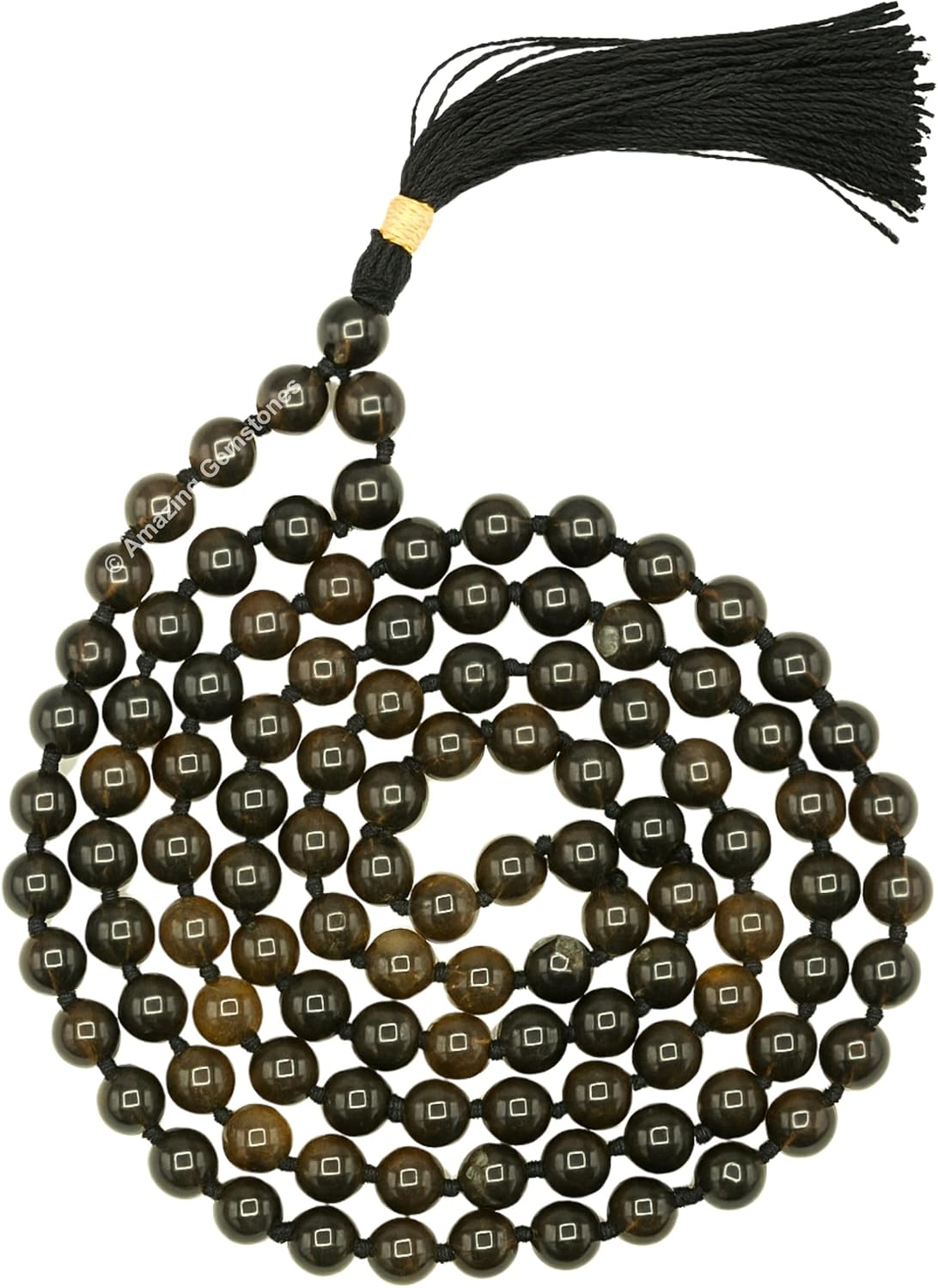 Amazing Gemstone 108 Beads Handmade Mala (Knotted, Rudraksha) - Colors B