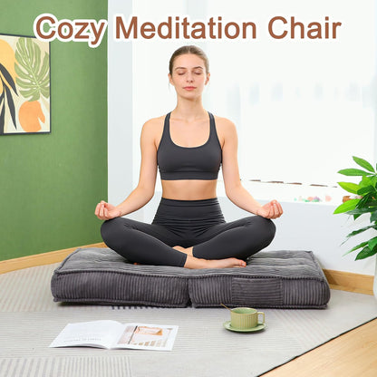 Adjustable Floor Chair with Back Support, 6-Position, Folding Japanese Meditation Tatami Chair, Comfy Gaming Chairs for Adults, Accent Sofa Reading Chairs, Living Room, Bedroom, Coffee