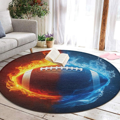 Large Home Decor Mat, Soft Round Yoga Carpet, Non Slip Machine Washable Home Office Circle Rug Gothic Witchy Sun Moon Mushroom Moth