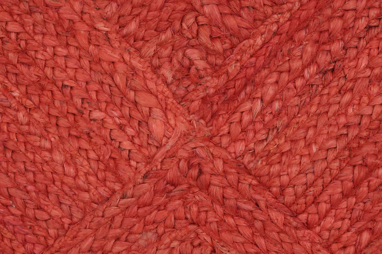 Hand Braided Jute 4 Ft Square Kilim Rug Flatweave Pink Geometric Pattern Jute Sisal Rug, Thick 0.27 Inch Indoor Outdoor Carpet for Kitchen, Bedside, Yoga Mat - Colors B