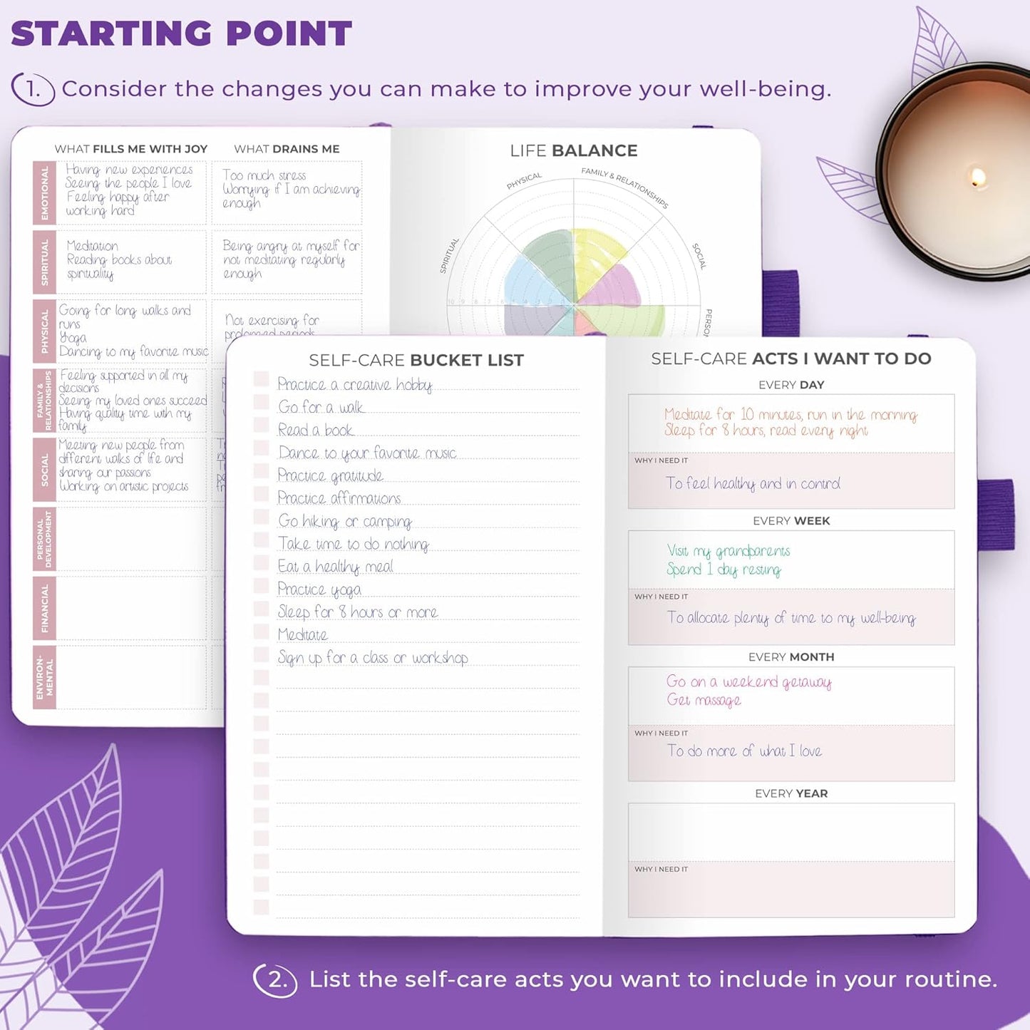 Clever Fox Self-Care Journal – Daily Reflection Notebook – Mental Health & Personal Development Planner, Meditation & Mood Log, A5 (Turquoise)