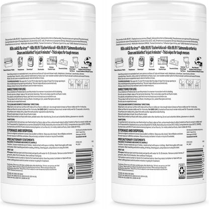 Amazon Basics Disinfecting Wipes, Lemon & Fresh Scent, Sanitizes, Cleans, Disinfects & Deodorizes, 255 Count (3 Packs of 85), Packaging May Vary