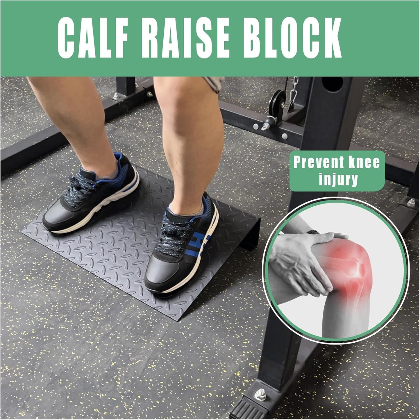 KORIKAHM Steel Squat Wedge Block & Slant Board, Heel Elevated Split Squat Wedges Weightlifting, Calf Raise Machine for Calf Stretching