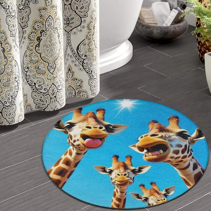 Large Home Decor Mat, Soft Round Yoga Carpet, Non Slip Machine Washable Home Office Circle Rug Gothic Witchy Sun Moon Mushroom Moth