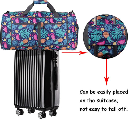 Woogwin Travel Duffel Bag Large Foldable Waterproof Overnight Bag for Beach Swim Bags Pool Sports Gym