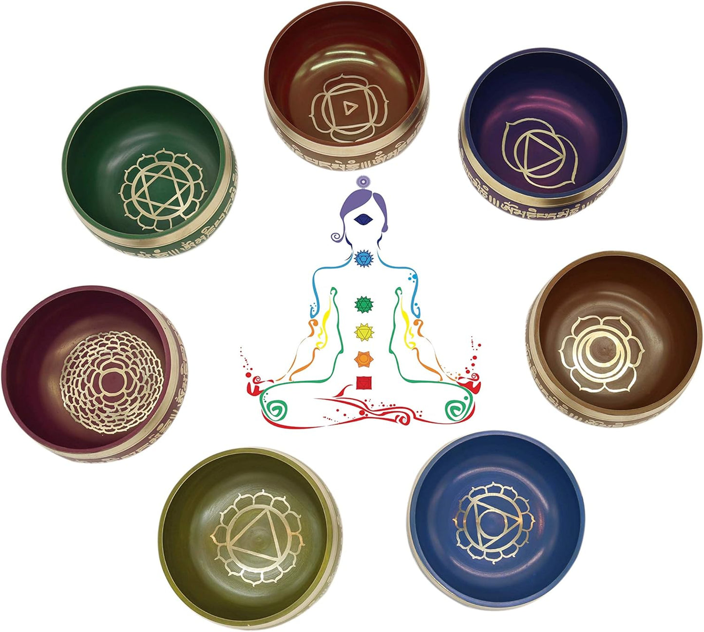 Seven Chakra Tibetan singing bowls set, choose your favorite chakra bowl, improve your chakra meditation practice (The Heart Chakra)