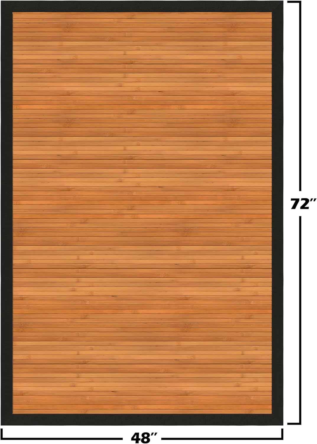Red Lantern Bamboo Rug - Little Leaf - 4' x 6'
