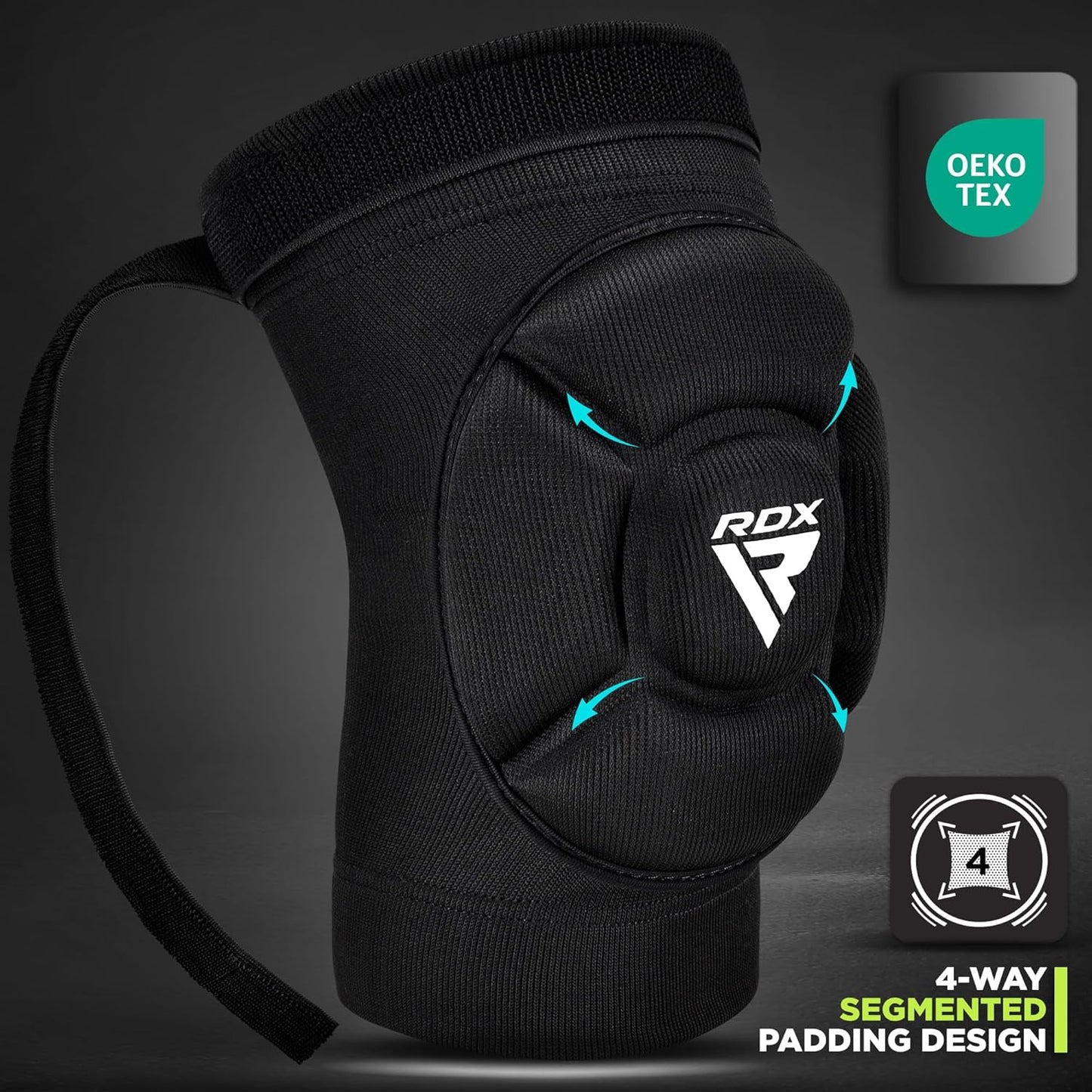 RDX Knee Pads for Work, Oeko TEX Certified, Anti-Slip Protective Thick Padded Foam Pad, Collision Avoidance Sleeves Pair, MMA Muay Thai Grappling Volleyball Football Wrestling Gardening.