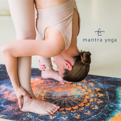 Mantra Yoga Travel PRO 1.5mm with Knee Pad - Foldable Fitness & Exercise Mat with Bag | Lightweight, Compact & Eco-Friendly | Non-Slip & Washable | For All Types of Yoga | 72" L x 24" W | 2.6 lbs