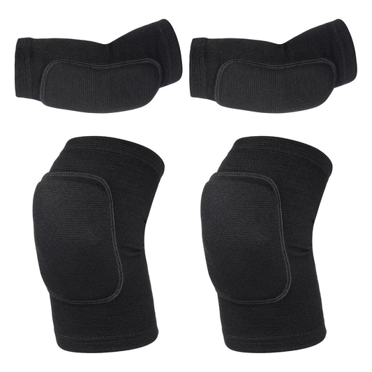 obmwang Volleyball Knee Pads and Volleyball Arm Pads Set for Kids Youth Volleyball Yoga Dance Football Basketball Running, Meduim