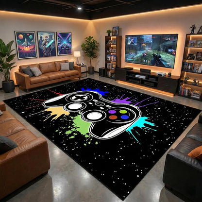 Game Controller Rugs for Bedroom Boys Living Room Gamer Gamepad Red Carpets Floor Mat Player Indoor Mats Gaming Art Design Home Decor Crystal Doormat Yoga Mats 3'x5'