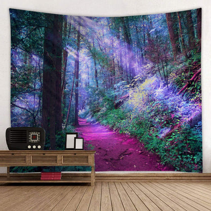 LYFANS Wooden Bridge Water Printing Fabric Tapestry Decorative Wall Art Tablecloth Bed Cover Picnic Carpet Beach Towel Bedroom Dormitory Living Room Multi functional Tapestry 79 x 59 inches